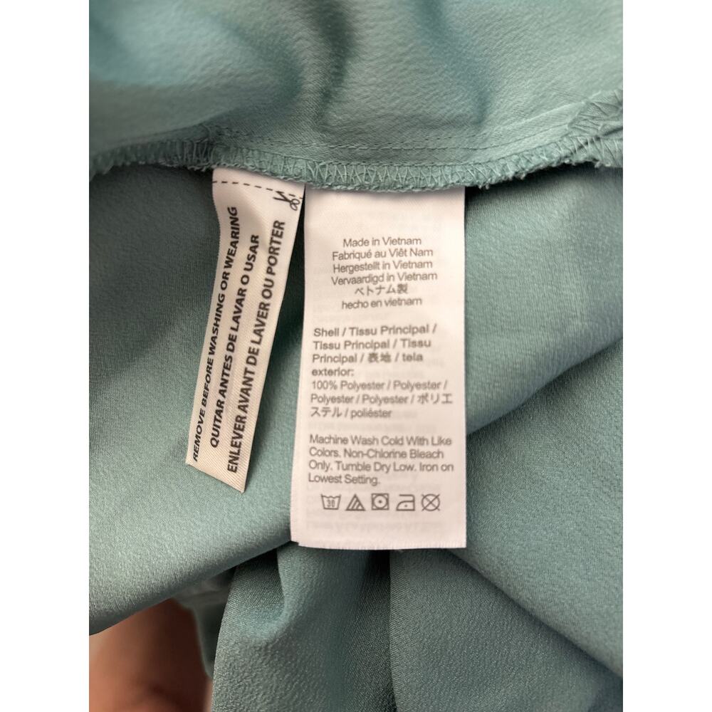 J. Crew Long Sleeve Ruffle Blouse Size XL Blue - Picture 6 of 8